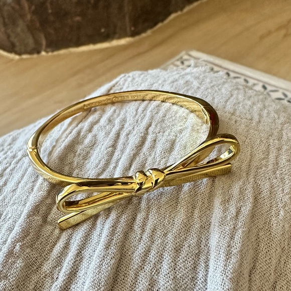 Kate Spade Gold Bow Ribbon Bracelet - Picture 1 of 5